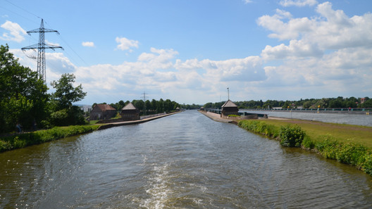Wasserstraßenkreuz Minden Weser Mittellandkanal 