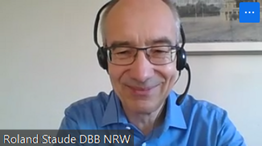 Screenshot von Roland Staude, dem 1. Vorsitzenden des DBB NRW